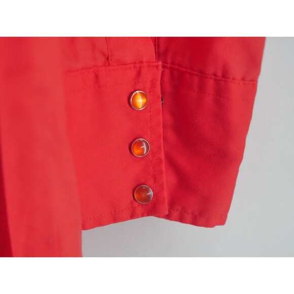 Ely Diamond‎ Western ranch shirt men's size 2XL red roses snap buttons - Picture 6 of 10